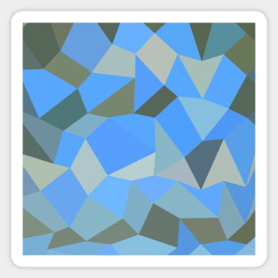 Bondi Blue Abstract Low Polygon Background Sticker